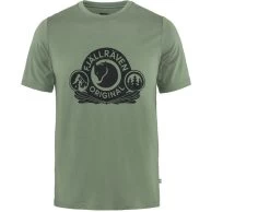 FJALLRAVEN Abisko Wool Classic Shortsleeve Man Patina Green
