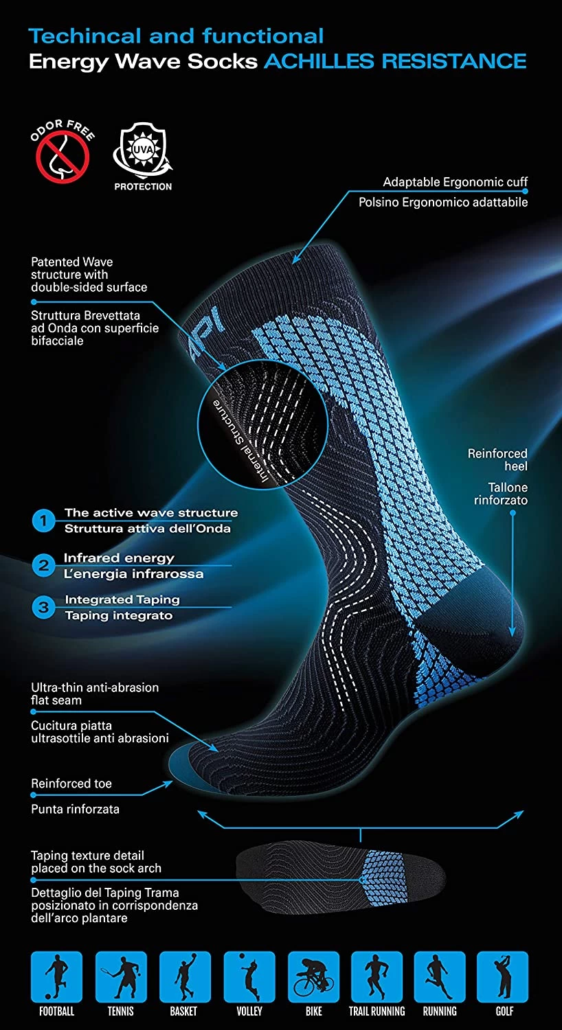 Accapi β Calza β Achilles Resistance β Energy Wave β Sokken - Afbeelding 2