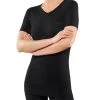 FALKE Dames T-shirt Wool-Tech Light – Zwart