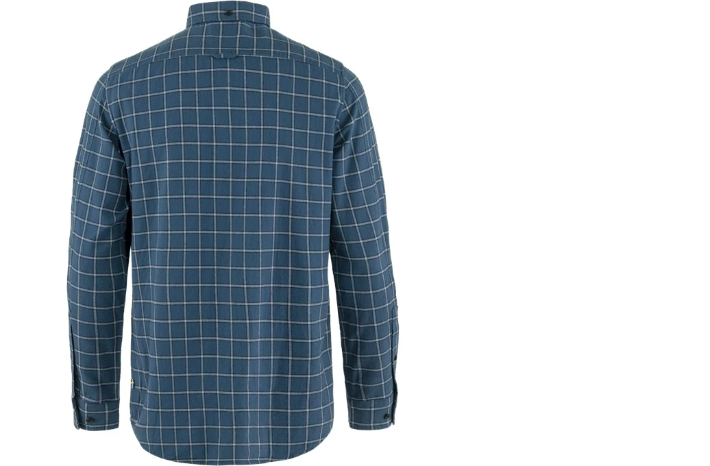 FJALLRAVEN Övik Flannel Shirt – Indigo Blue/Flint Grey - Afbeelding 2