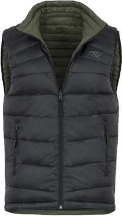 HIGHLANDER Reversible Bodywarmer – Black-olive