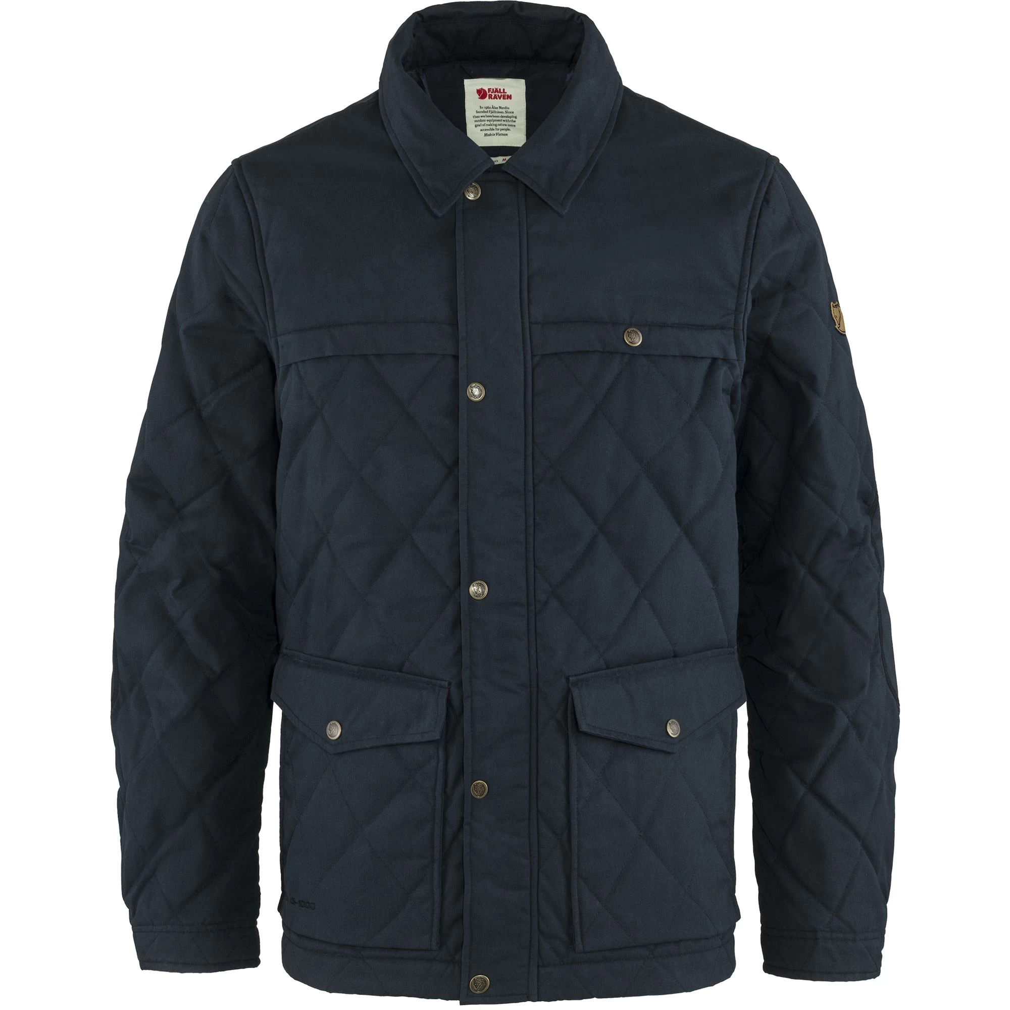 FJALLRAVEN Ovik Wool Padded Jacket – Navy